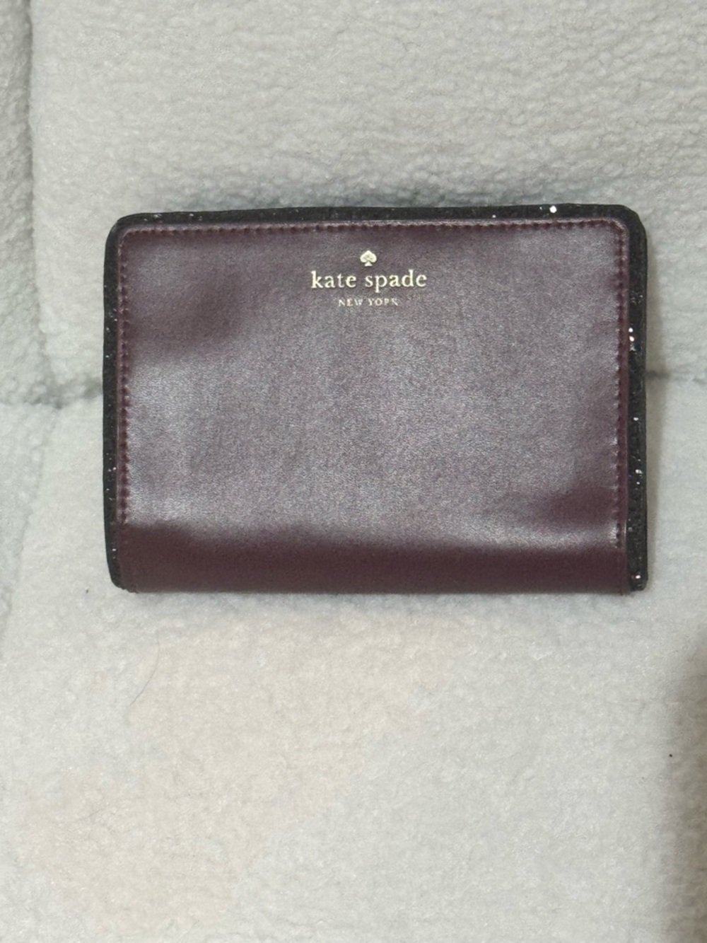 kate spade New York Small Leather Wallet With Glitter - EUC